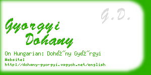 gyorgyi dohany business card